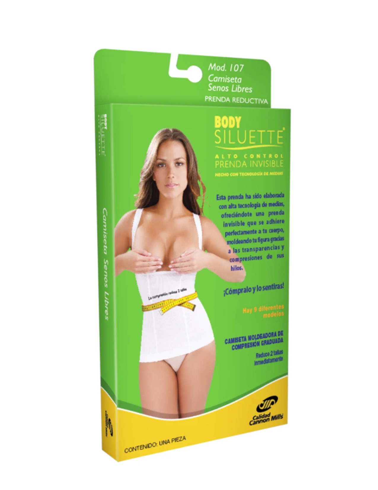 Faja Body Siluette Camiseta Senos Libres Moldeadora Mod.107