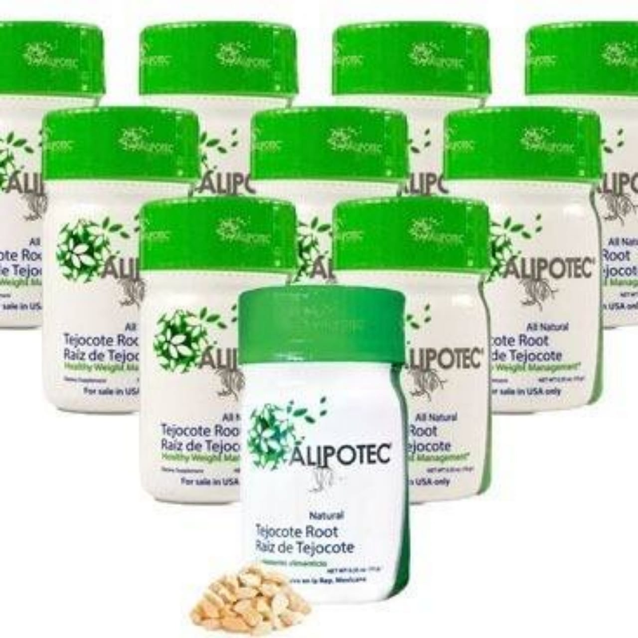 pack 10 alipotec raiz de tejocote 100% original cada uno con 90 microdosis