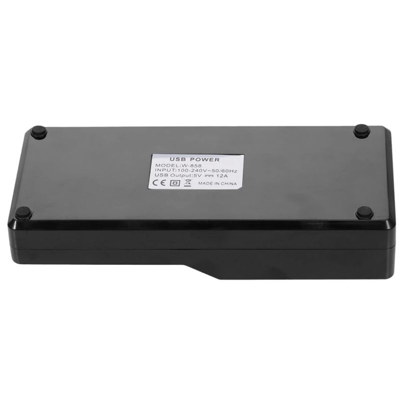 MULTICARGADOR USB 12 PUERTOS 12A 3.5A MAX USB FAST CHARGER