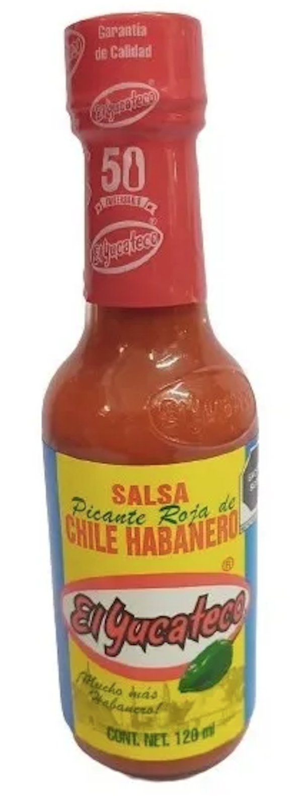 El Yucateco Salsa Picante Roja de chile habanero 120ml