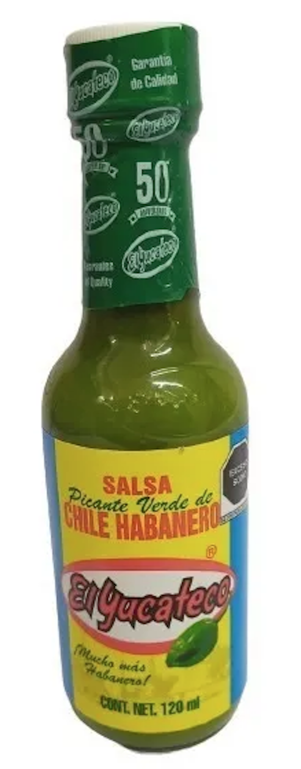 El Yucateco Salsa Picante Verde de chile habanero 120ml