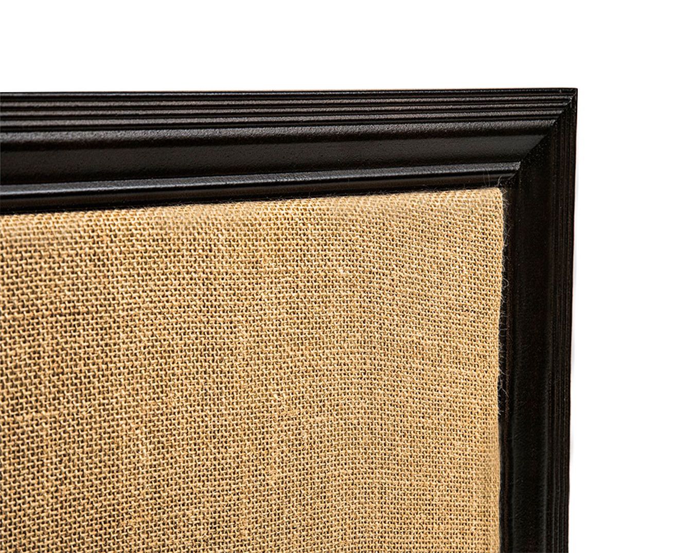 Pizarra Decorativa de Tela Burlap Sheffield Home 28cm x 35cm Marco de Madera y Cordón Sujetador