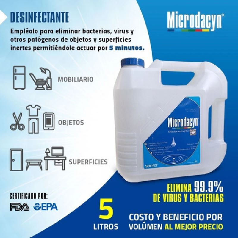 Solución Antiséptica Microdacyn 658955 5 litros 