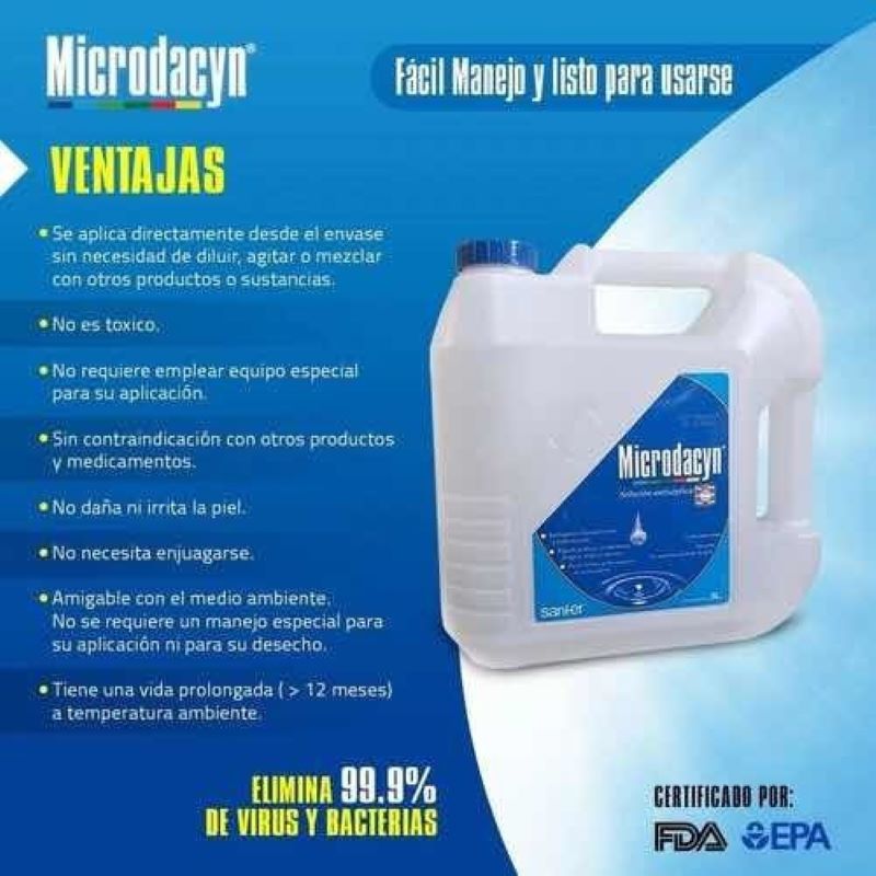 Solución Antiséptica Microdacyn 658955 5 litros 