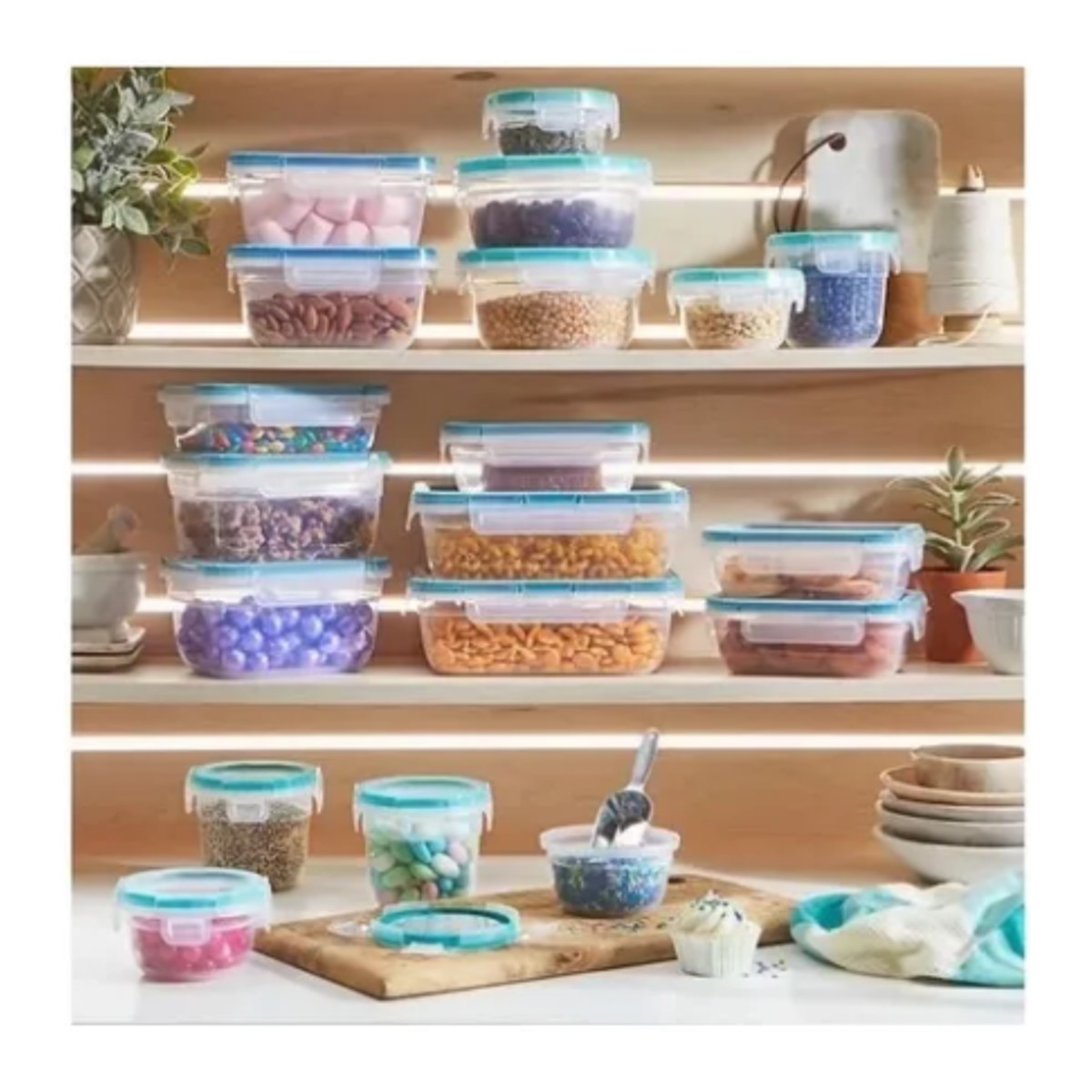 Snapware juego de recipientes de plástico 38 piezas