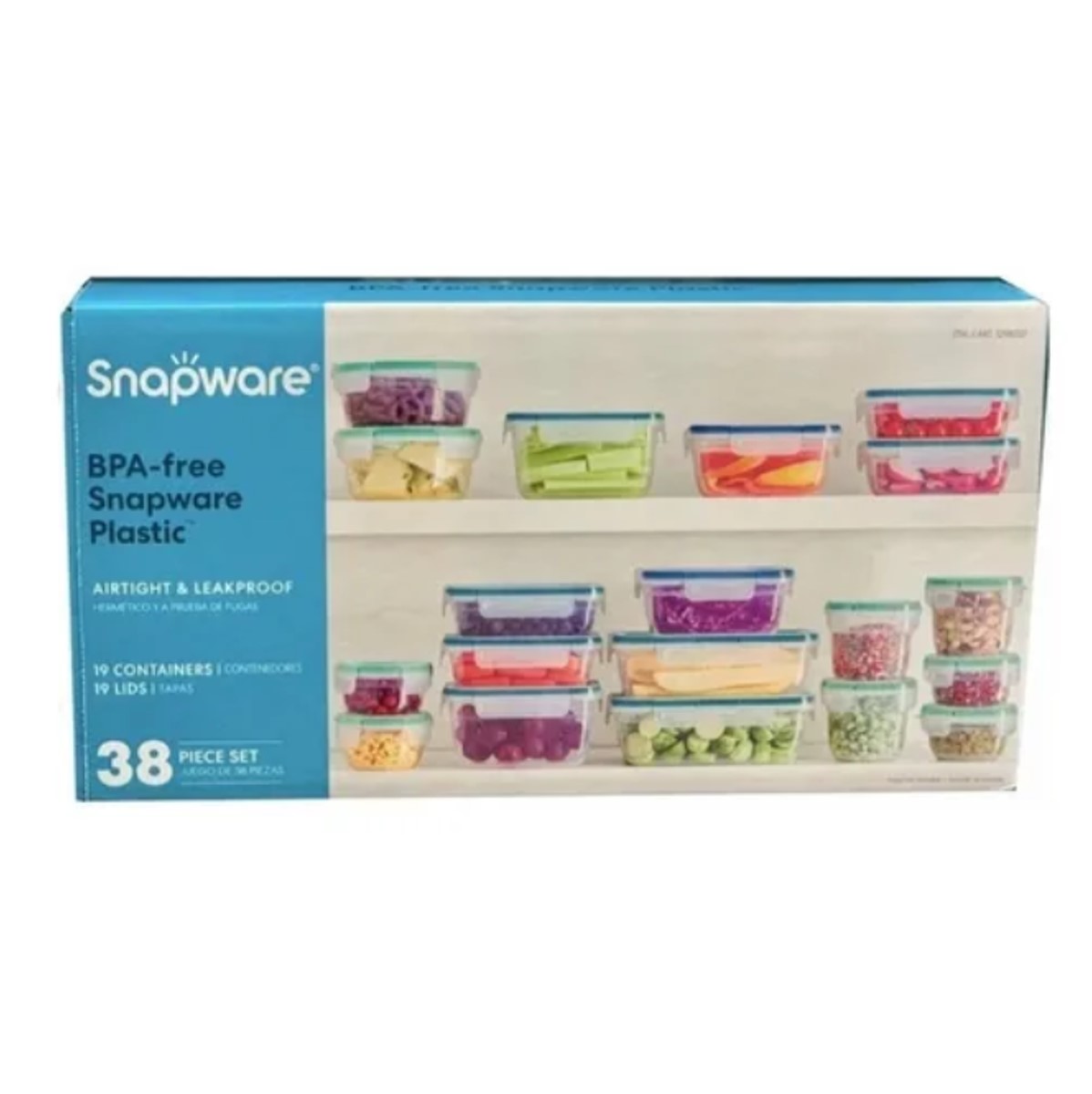 Snapware juego de recipientes de plástico 38 piezas