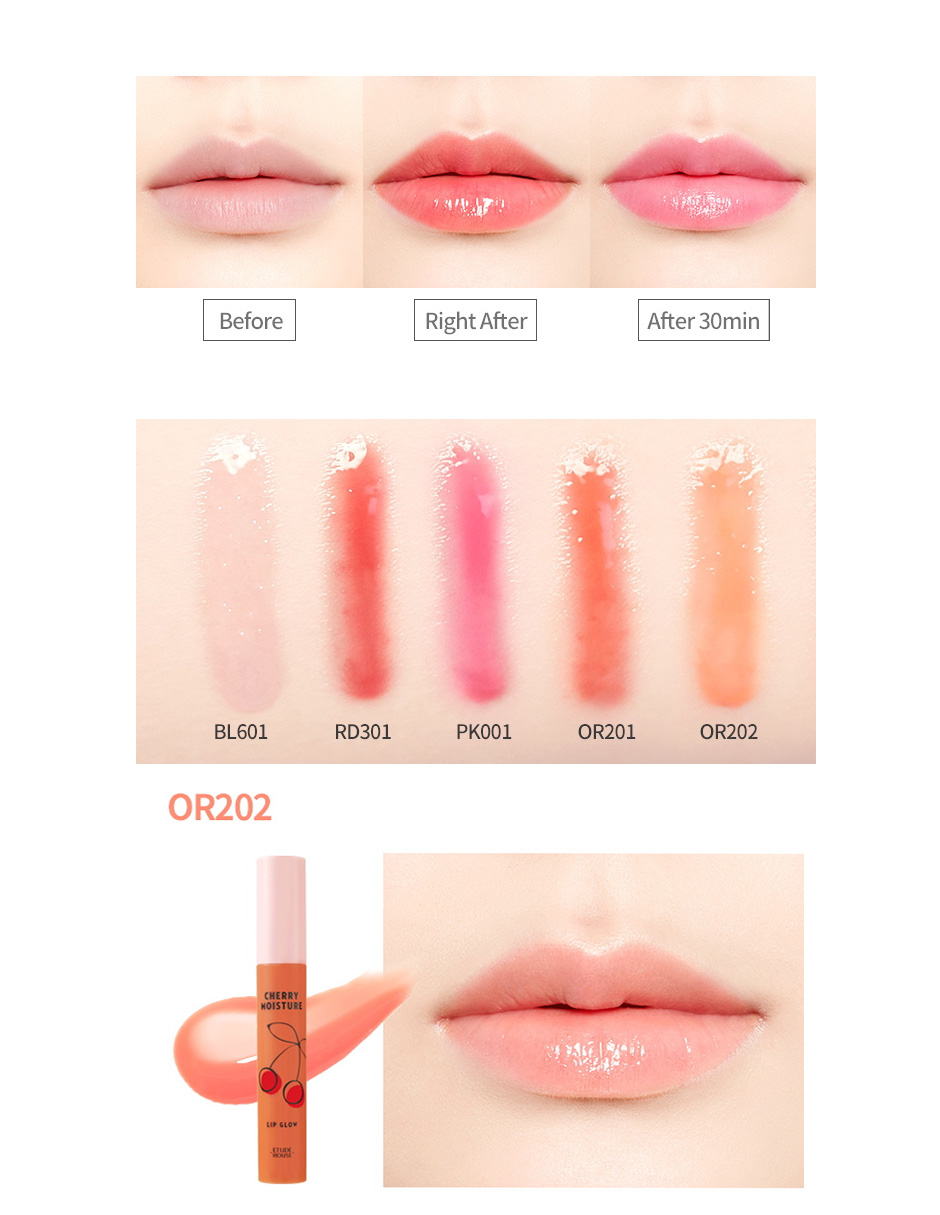 Etude House Gloss Cherry Moisture Hidratante OR202 Brillo