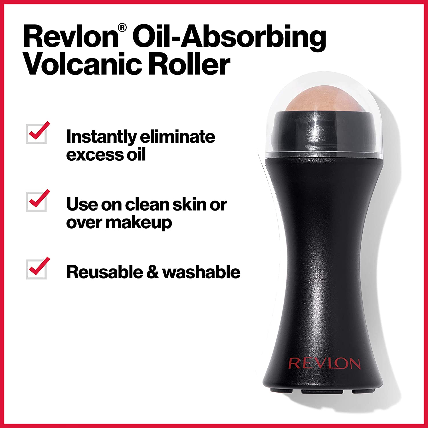 Revlon Rodillo Facial Absorbedor De Exceso De Grasa De La Piel Piedra Volcanica