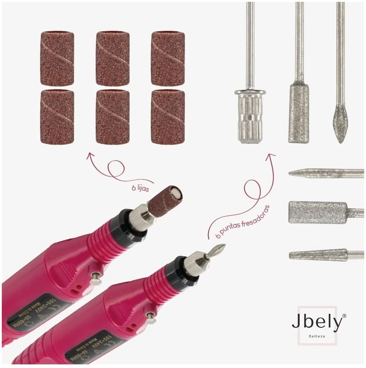 Pulidor esmeril eléctrico profesional para uñas 