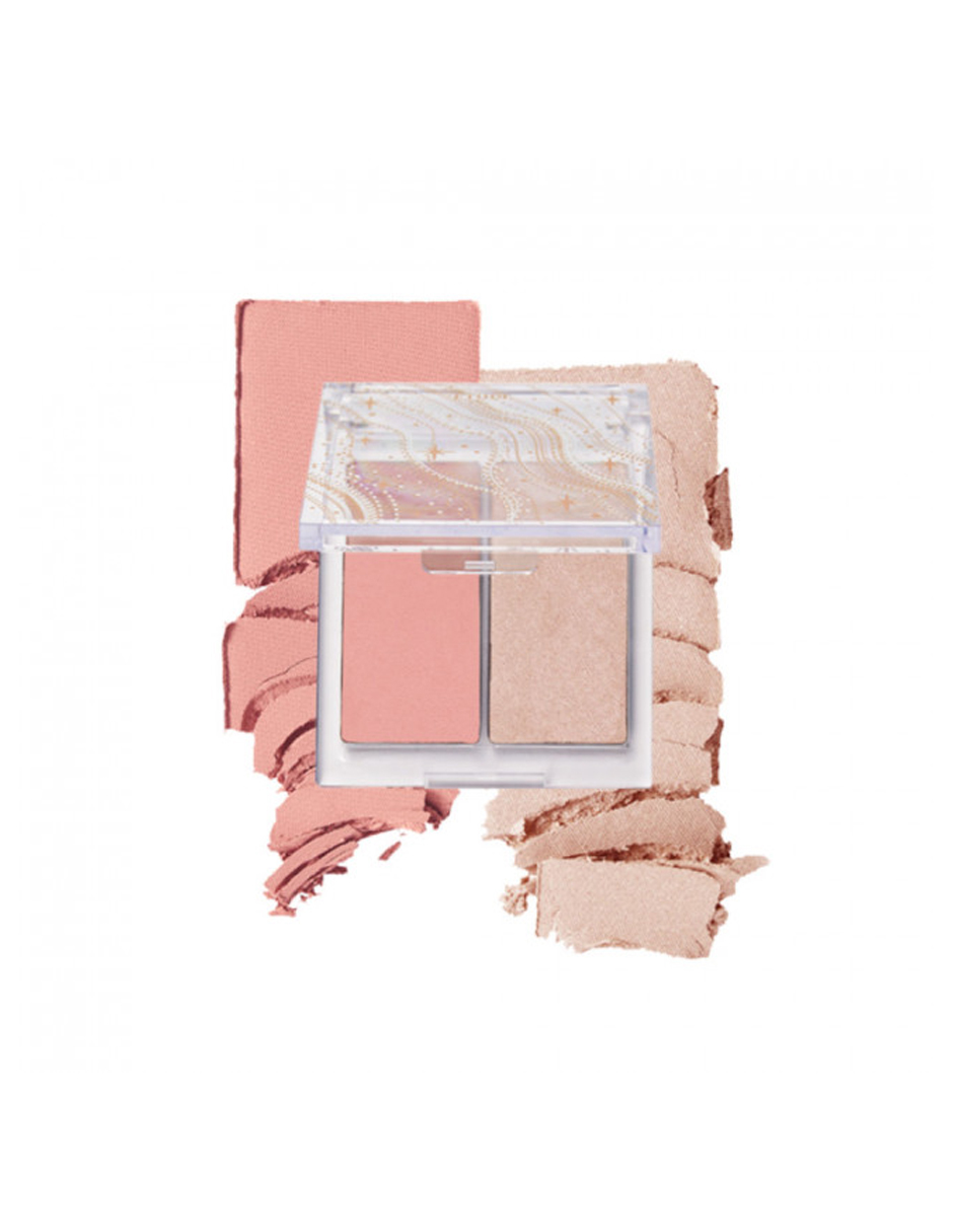 Paleta Resaltador Glitter Snow Face Dorado Rosa Etude House