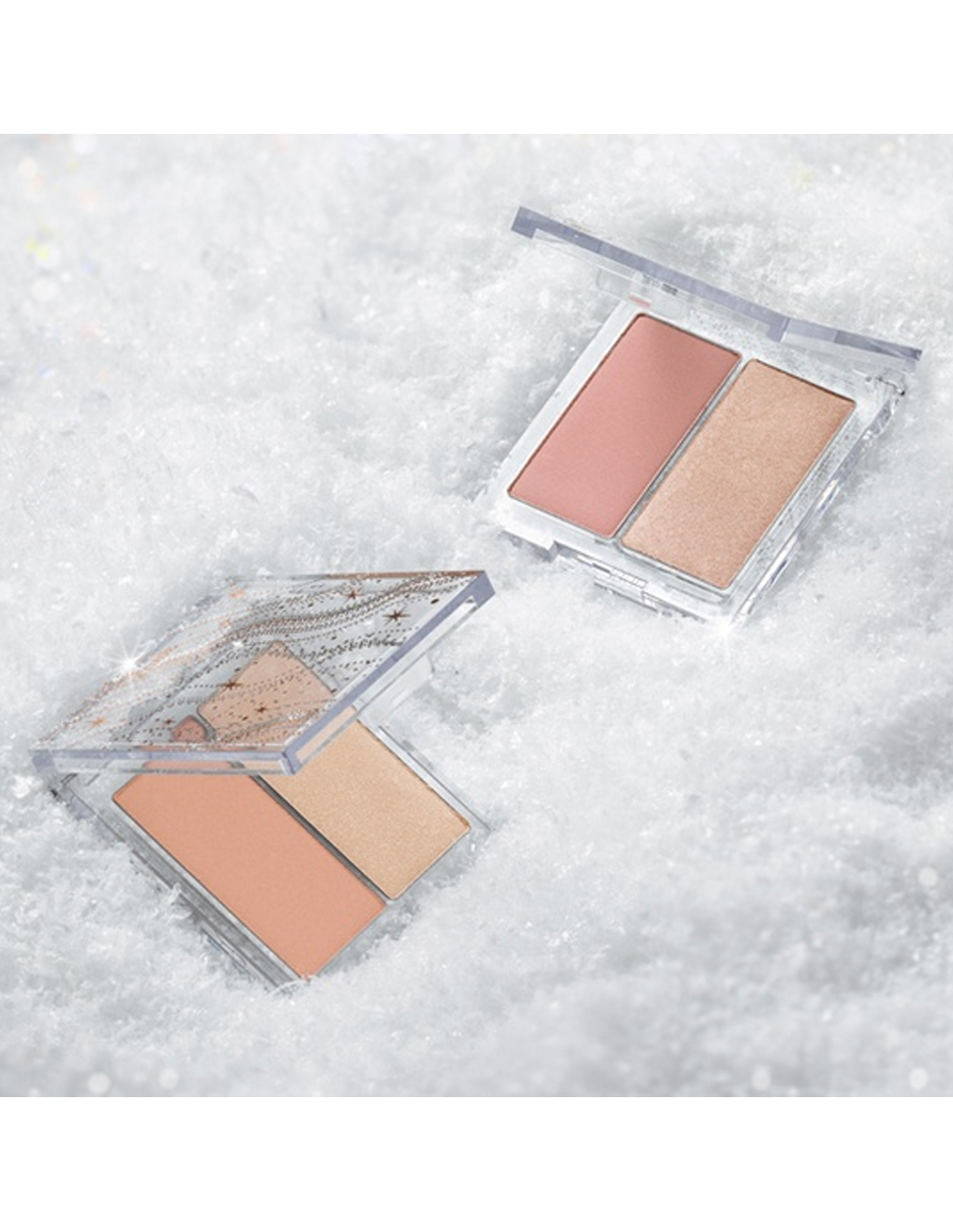 Paleta Resaltador Glitter Snow Face Dorado Rosa Etude House