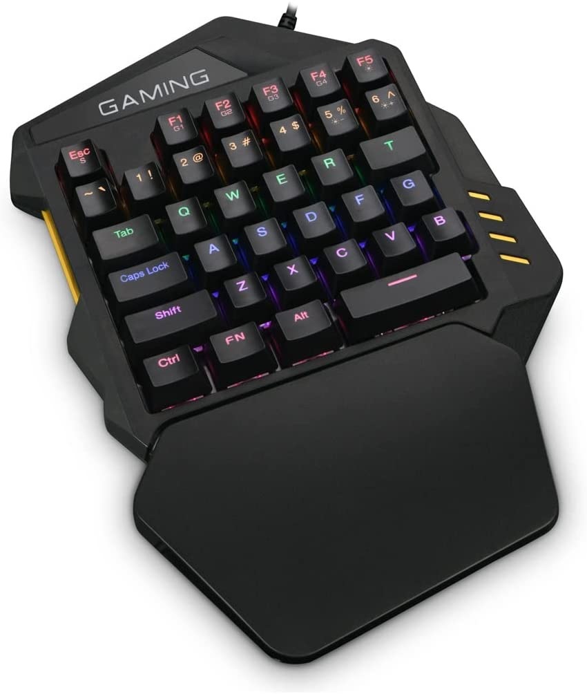 Teclado Gamer Mini Gaming pequeño ergonómico. 