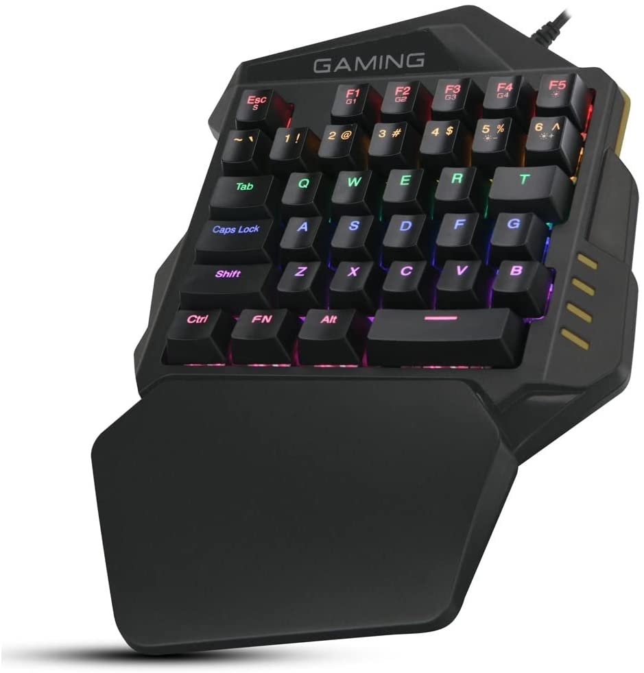 Teclado Gamer Mini Gaming pequeño ergonómico. 