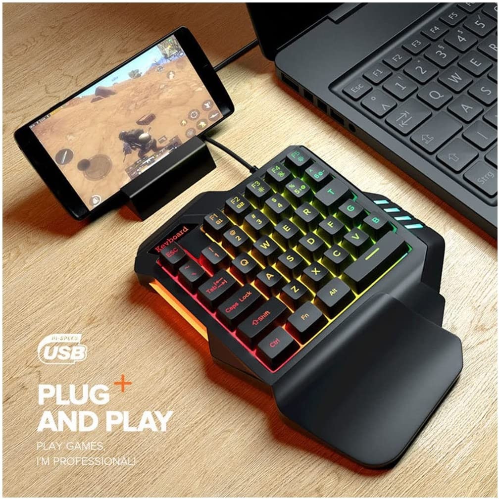 Teclado Gamer Mini Gaming pequeño ergonómico. 