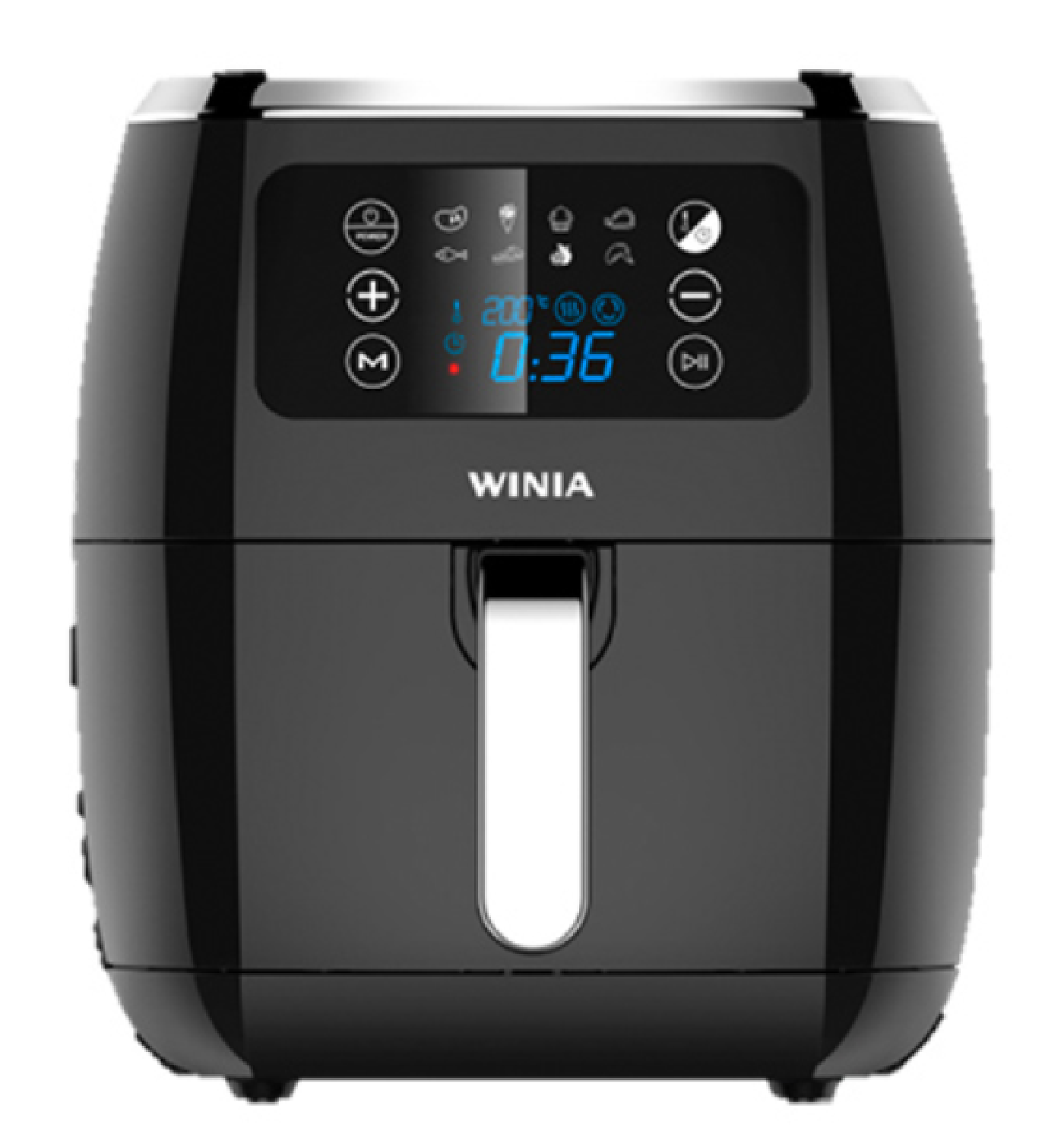 Freidora De Aire Winia 7litros 1700w Negro 8 Menus Waf-720bm