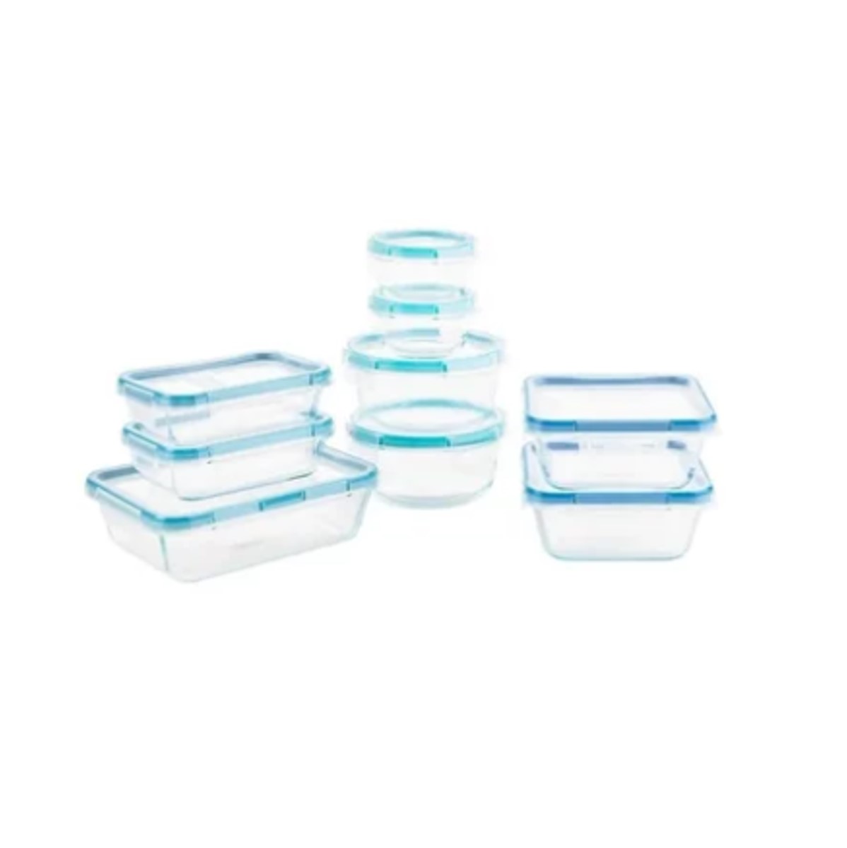 Snapware, juego de recipientes de vidrio con tapa, 18 piezas