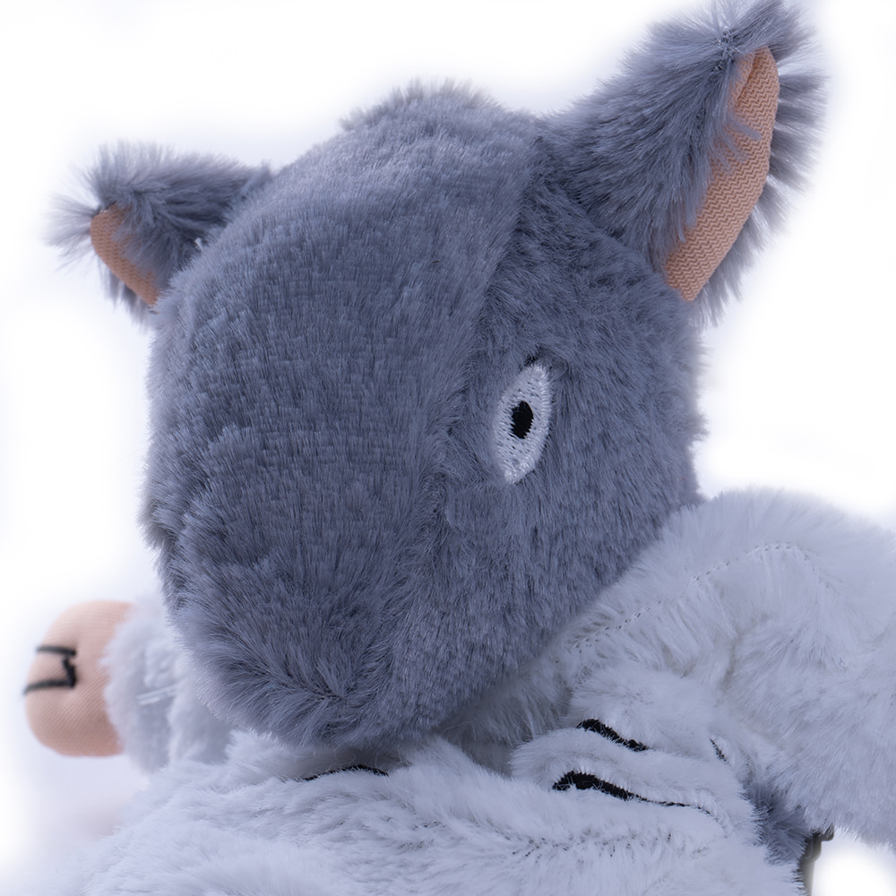 Juguete para Gato o Perro de Peluche Ratita con Chillon sin Relleno