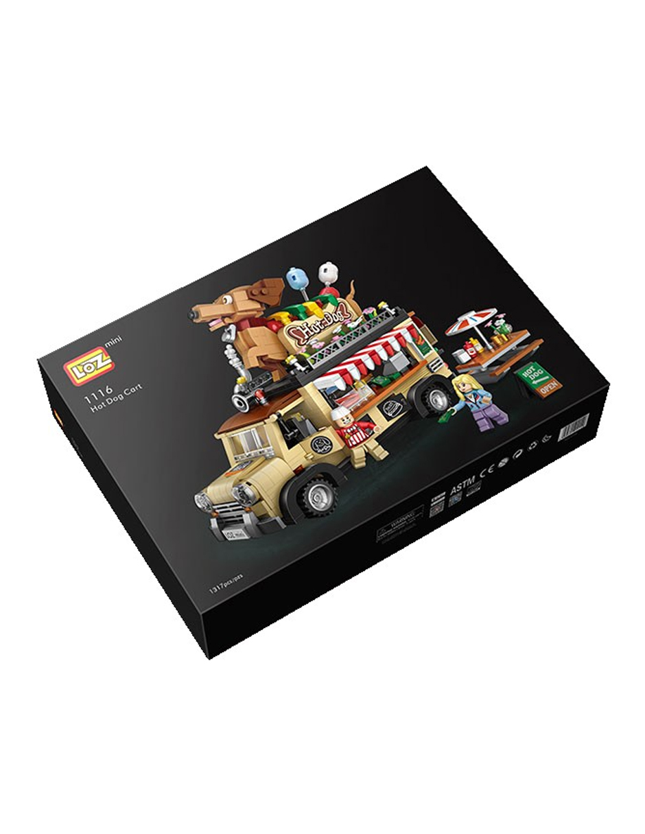 Kit Construcción 3d Bloques Carro Hot-Dogs Juguete Niños Multicolor Loz