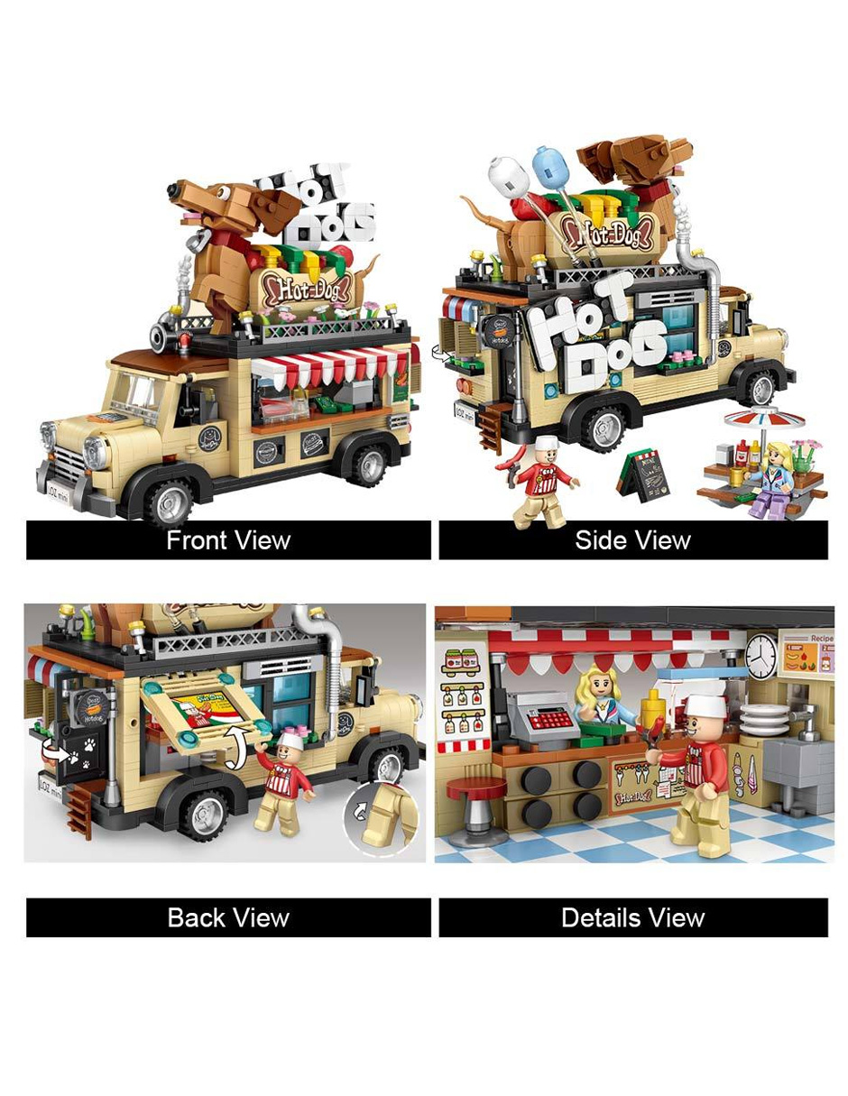 Kit Construcción 3d Bloques Carro Hot-Dogs Juguete Niños Multicolor Loz