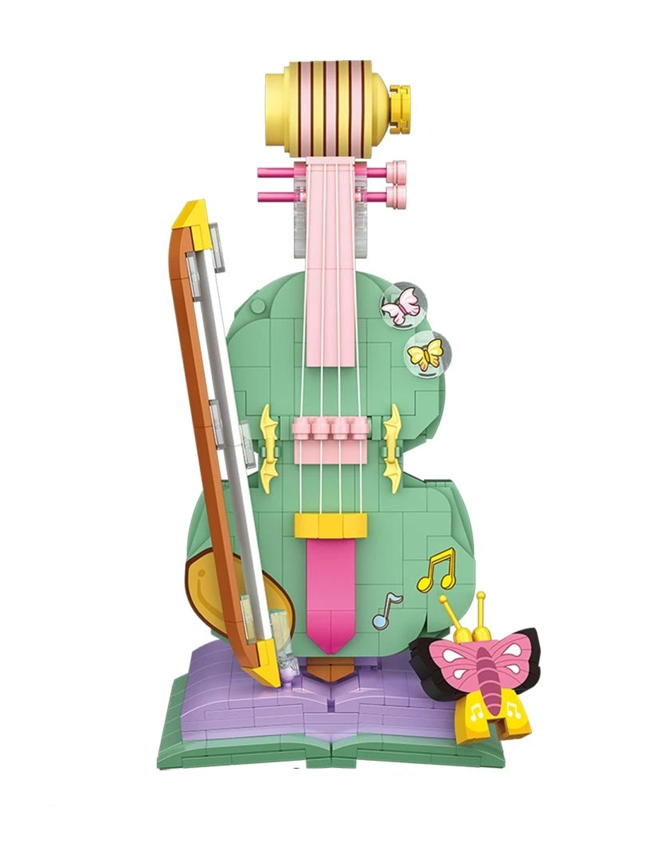 Kit Construcción 3d Bloques Violín Juguete Niños Multicolor Loz