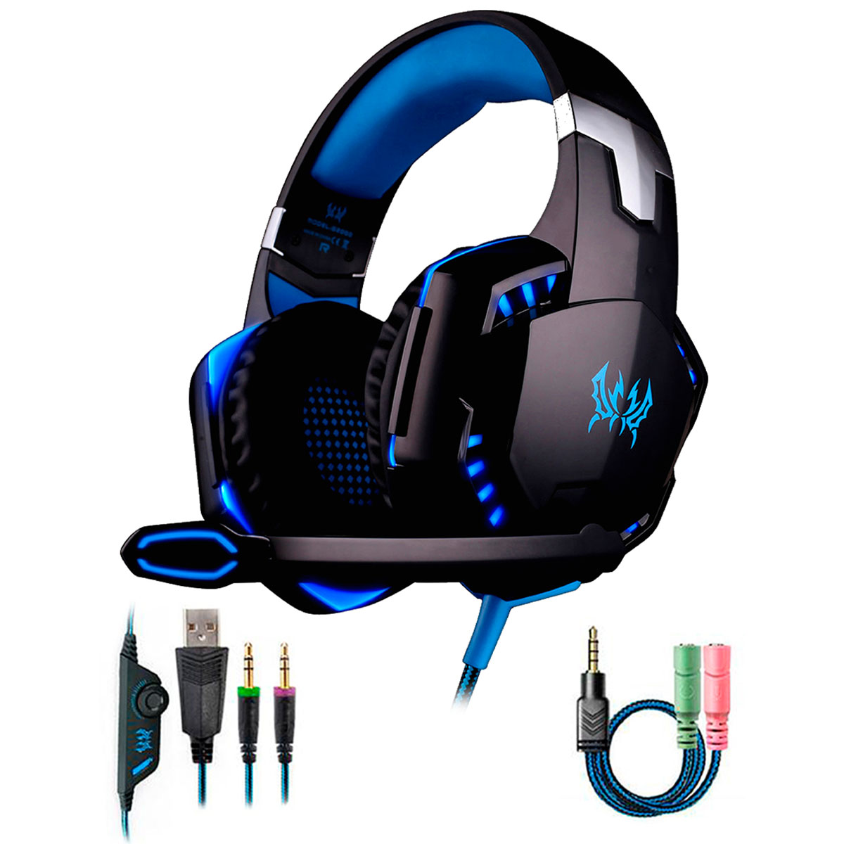 Audífonos Headset Gamer Con Micrófono Kotion Each G2000 Azul