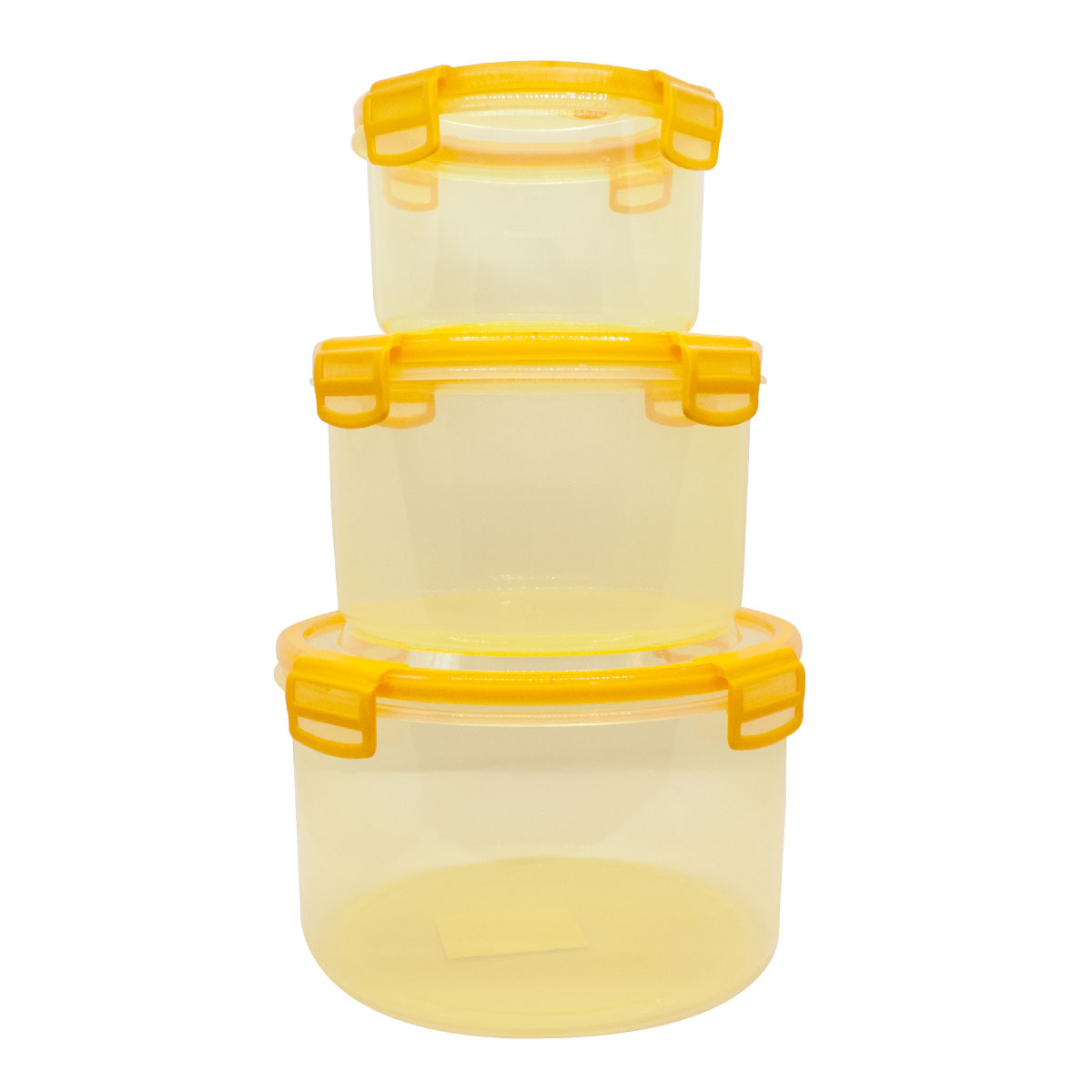 Recipiente Plástico Contenedor TUPPERS HERMETICOS 3 Pzas Amarillo