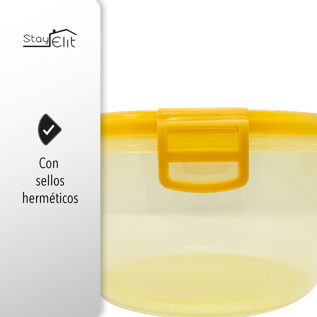 Recipiente Plástico Contenedor TUPPERS HERMETICOS 3 Pzas Amarillo