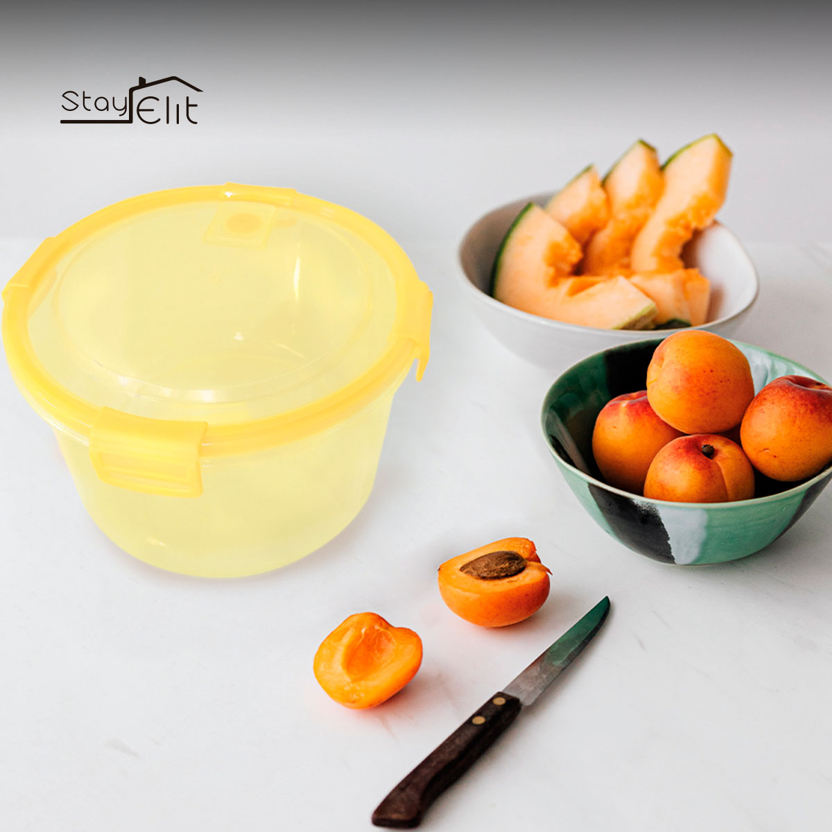 Recipiente Plástico Contenedor TUPPERS HERMETICOS 3 Pzas Amarillo