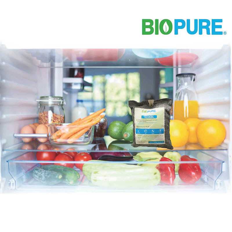 Kit de 2 bolsas purificadoras - Carbón activado 100% biodegradable - Bambú - Remueve malos olores, humedad, moho y alérgenos - Incluye 2 bolsas de 150gr y 2 listones para colgar.