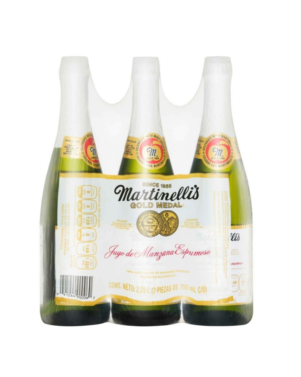 Martinellis Jugo de Manzana Espumoso Pack 3 Botellas de 750ml C/U