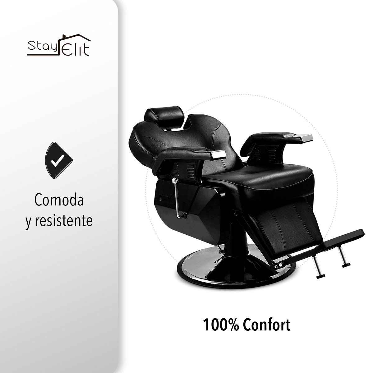 Sillon Barbero Peluqueria Silla Barberia Estetica Stay Elit