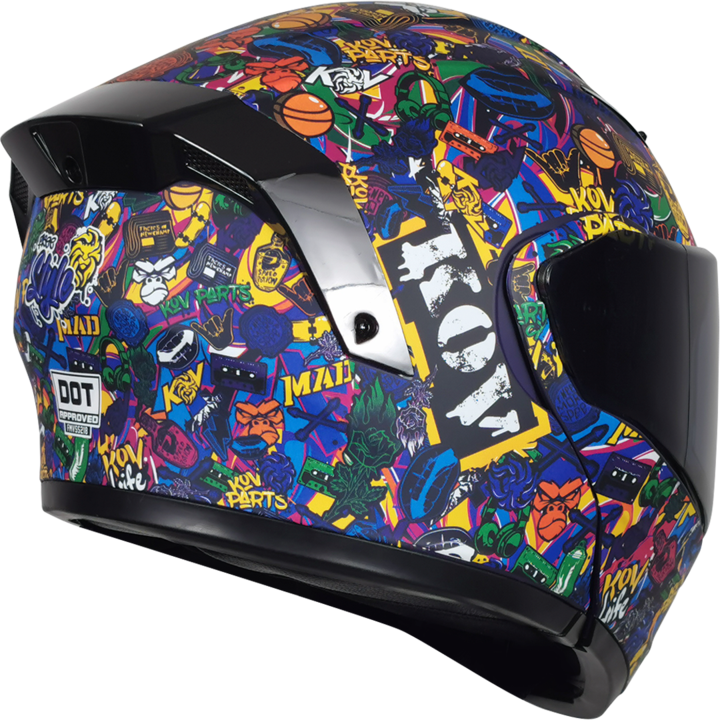 Casco KOV Freestyle Estelar ABATIBLE para Moto Certificado Colores