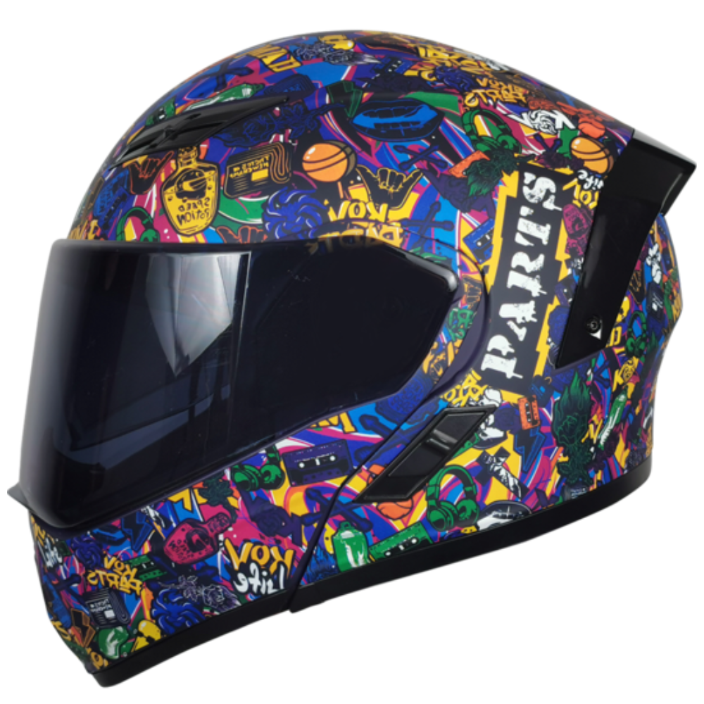 Casco KOV Freestyle Estelar ABATIBLE para Moto Certificado Colores