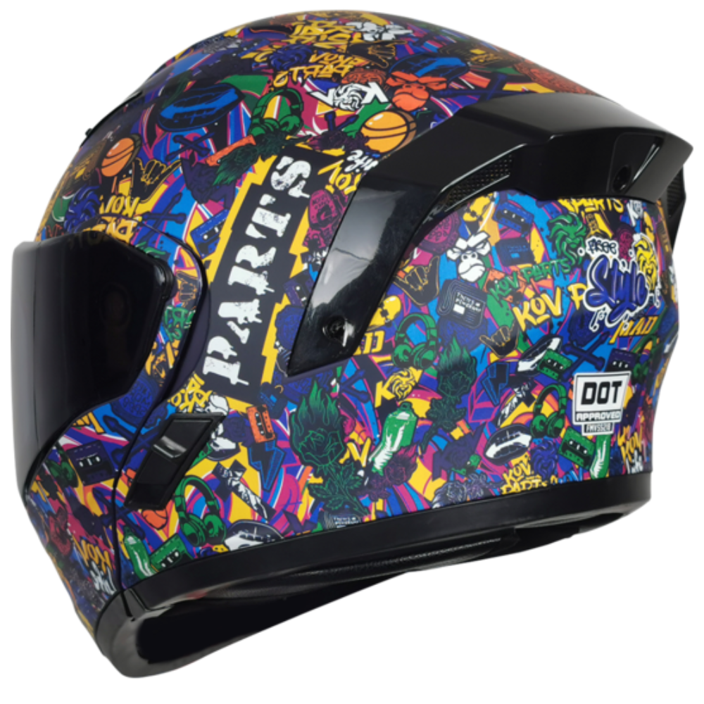 Casco KOV Freestyle Estelar ABATIBLE para Moto Certificado Colores
