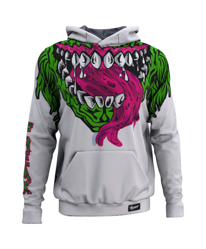 Sudadera Casual Para Moto Kov B1 Freak Blanco