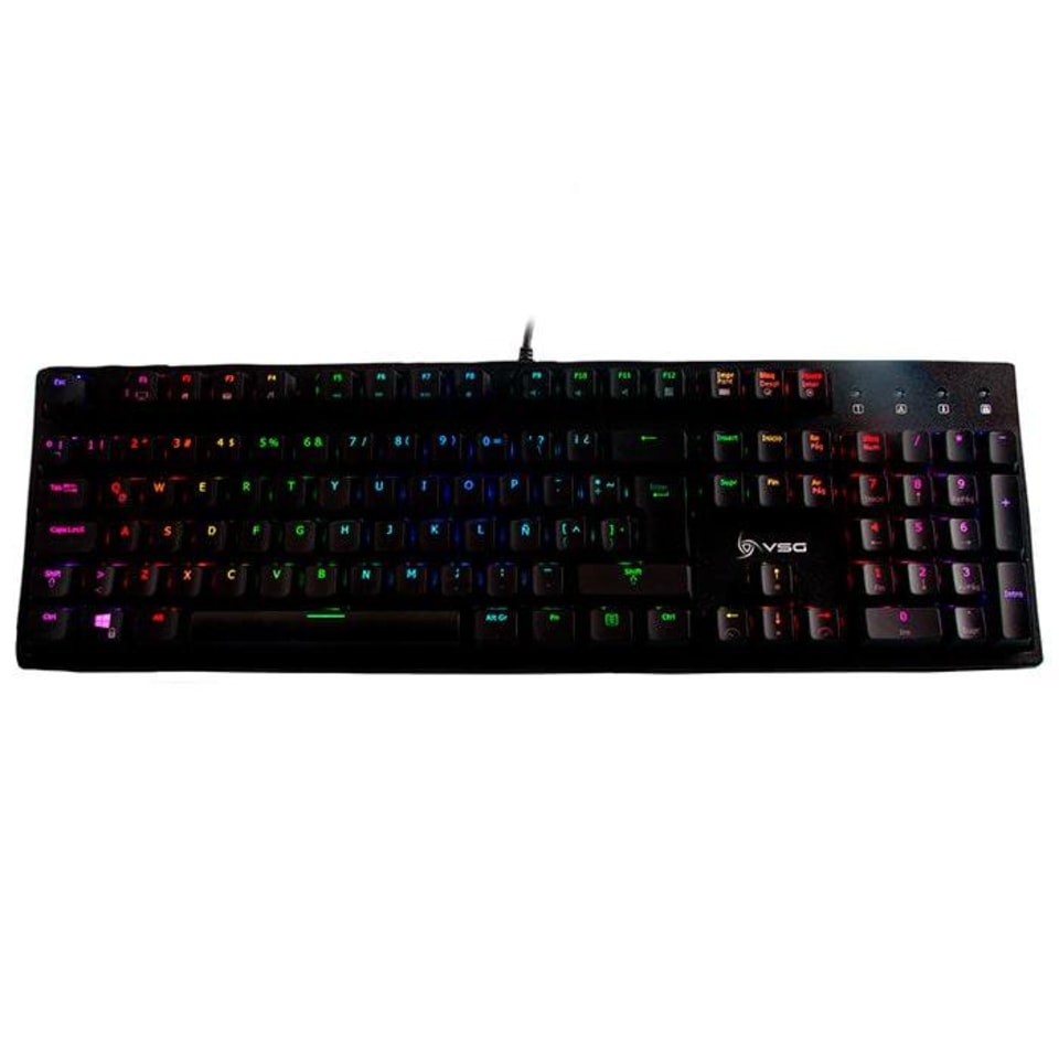 Teclado Mecánico VSG Alnilam color Negro iluminación RGB Switch Azul conexión USB gaming