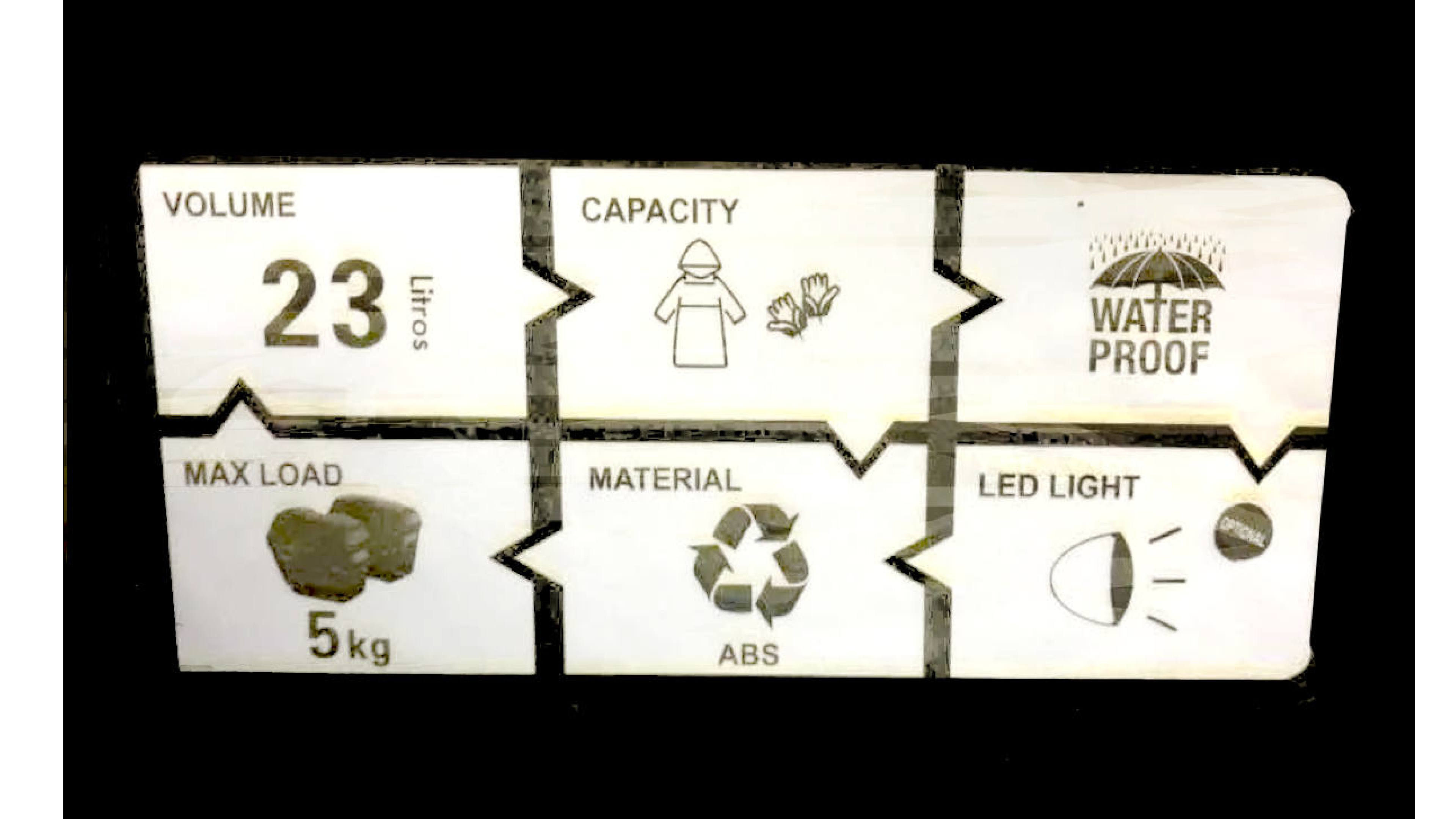 Maletas Laterales Moto Universales Alessia Con Luz Led 23lts