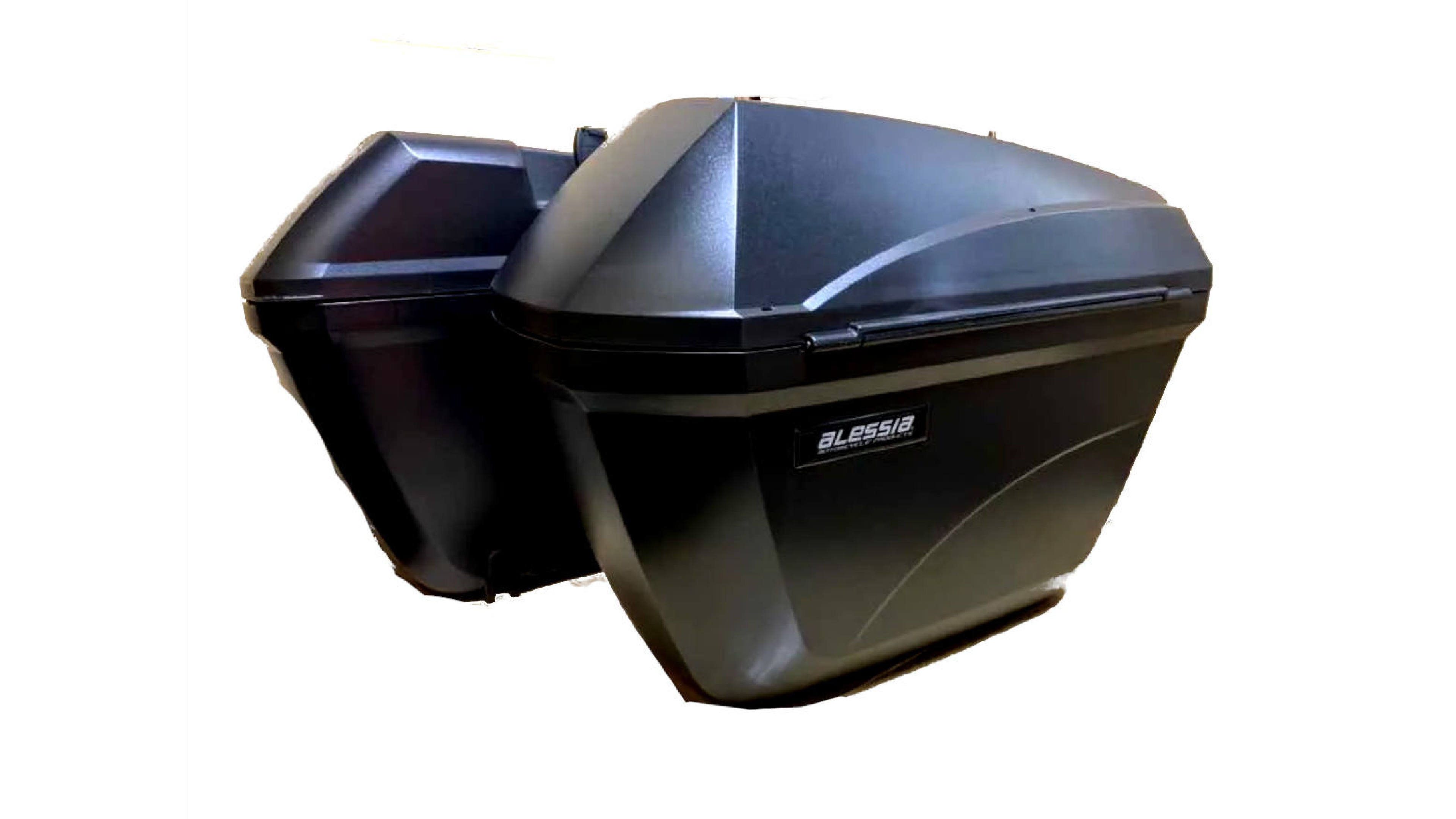 Maletas Laterales Moto Universales Alessia Con Luz Led 23lts