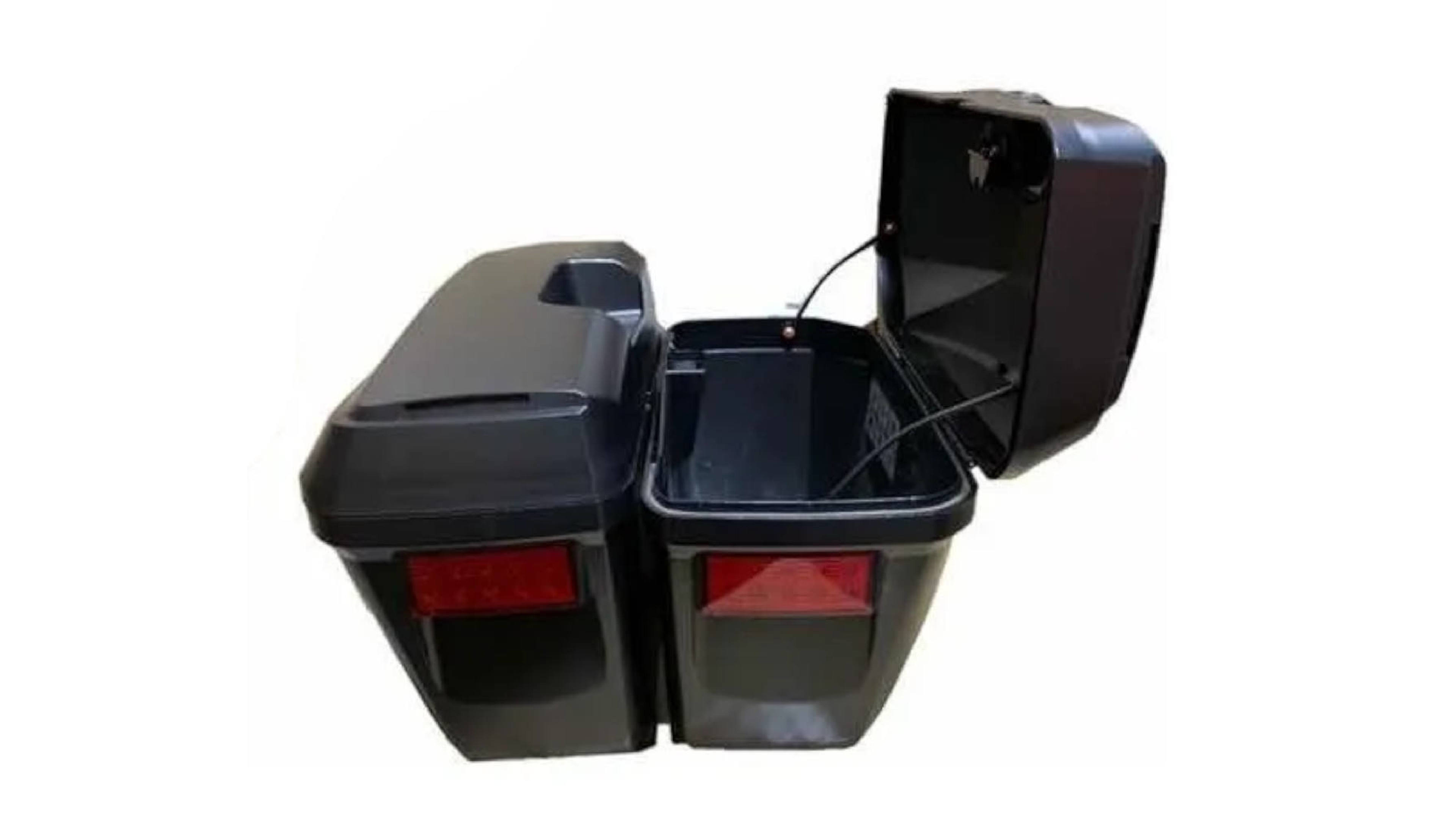 Maletas Laterales Moto Universales Alessia Con Luz Led 23lts