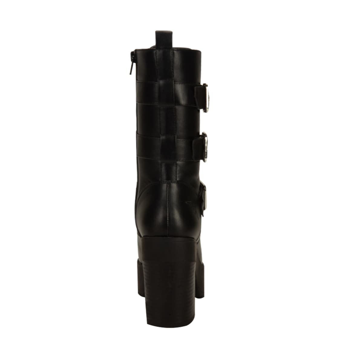 Botas militar para mujer color negro, marca Tierra Bendita, con correas y agujetas, mod. 993473