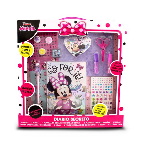 Diario secreto Minnie Mouse Disney para niñas colorear 