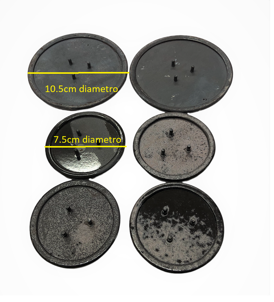 JUEGO DE 6  TAPAS PARA QUEMADOR DE ESTUFA MABE 