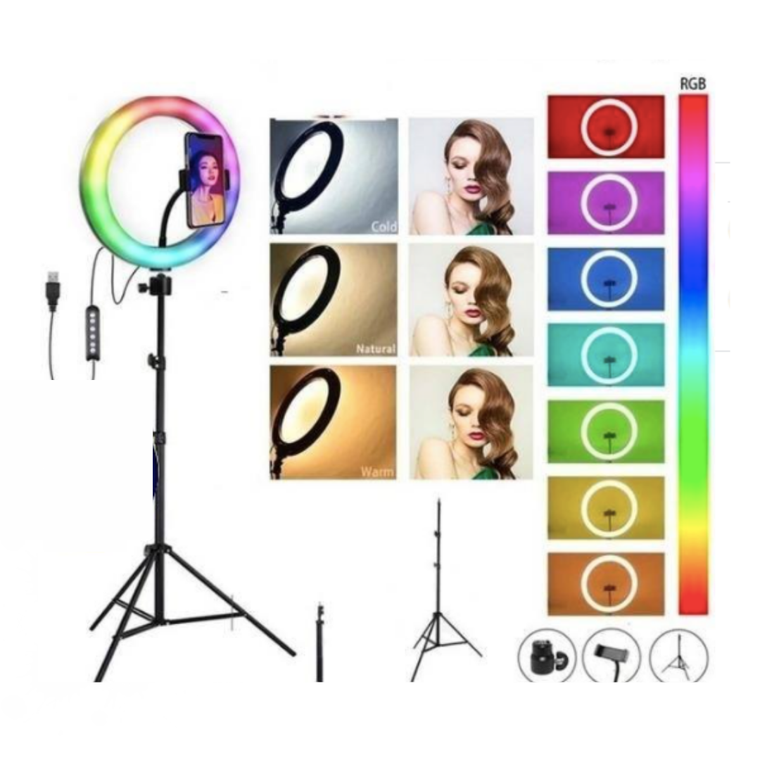 ARO DE LUZ RGB 10 PULGADAS 