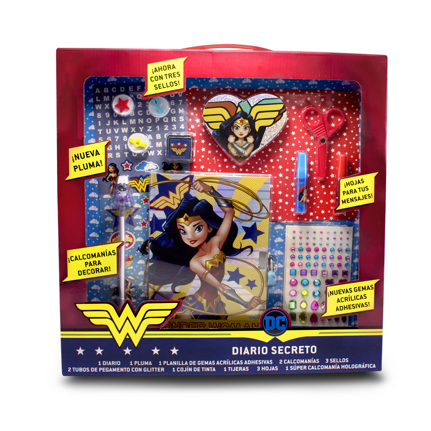 Diario secreto Mujer Maravilla Disney para niñas colorear