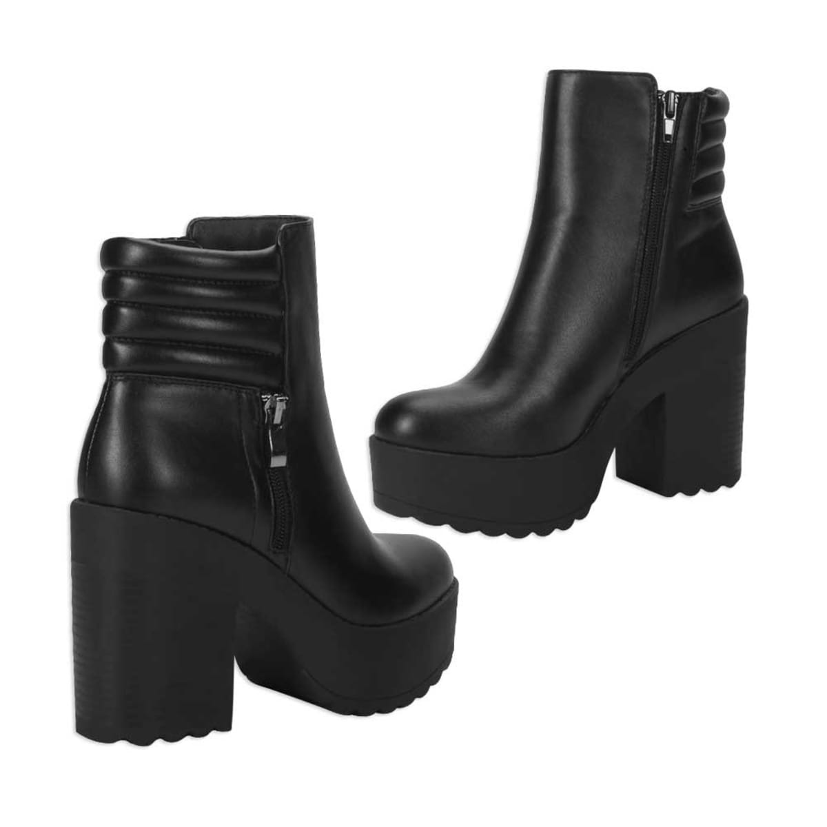Moto bota Tierra Bendita para mujer, color negro, ajuste de cierre, mod. 993474