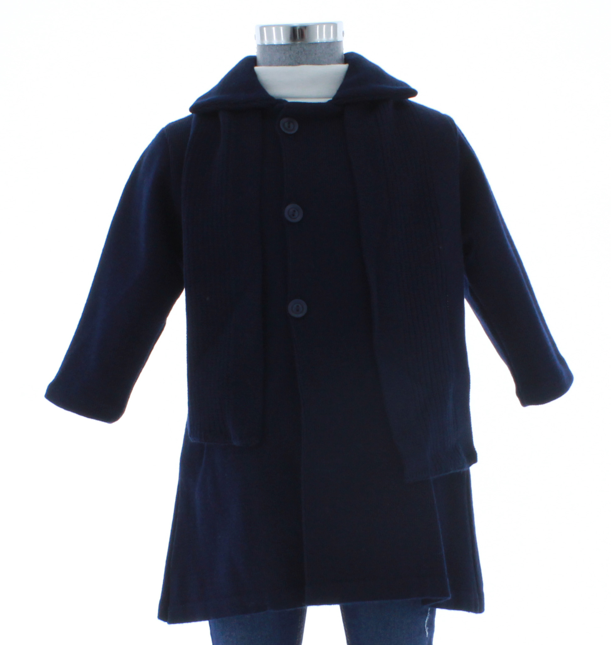 Abrigo Niño Azul Marino Forrado con Bufanda 2430 1 a 10 Años