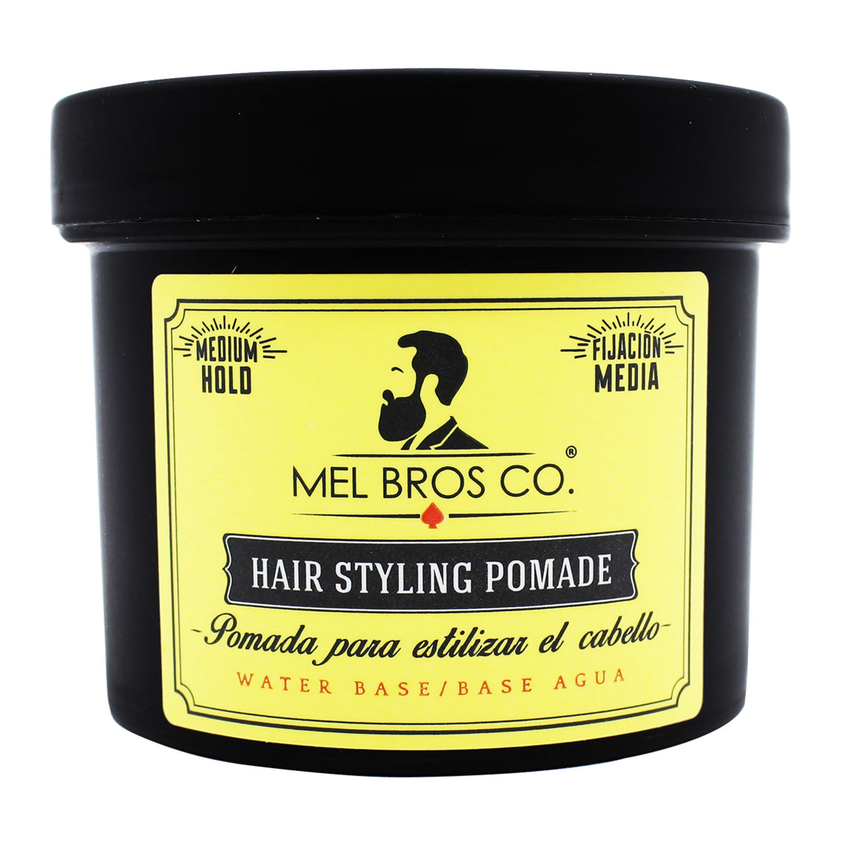 MEL BROS CO. - Hair Styling Pomade - Pomada para estilizar el Cabello. Base Agua. (4 oz / 118 ml, Media Fijación)