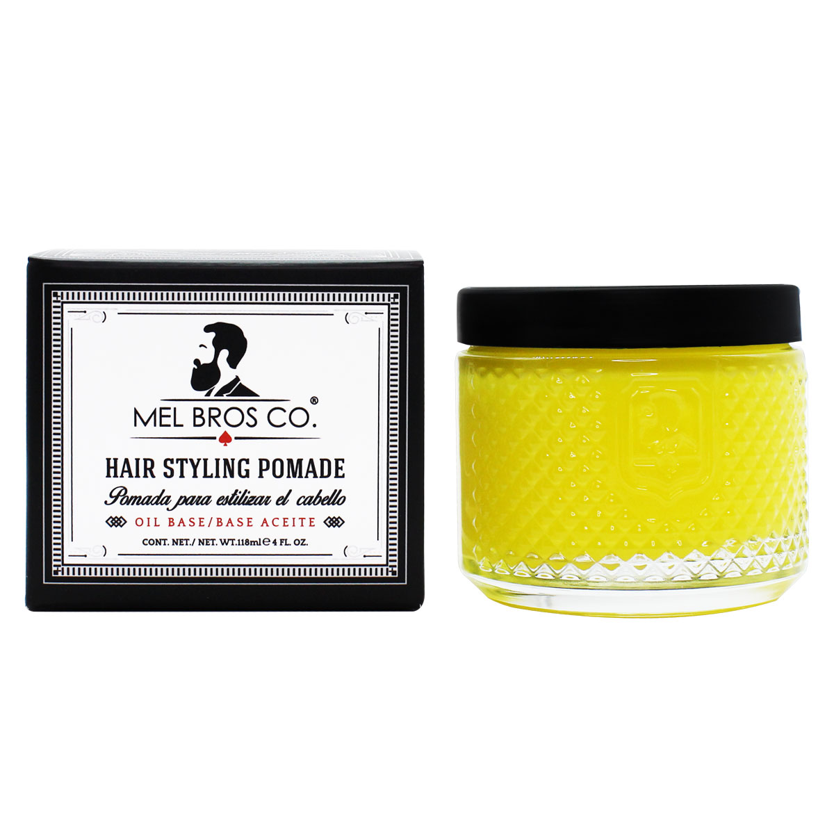 MEL BROS CO. - ROYAL BARBER, Hair Styling Pomade - Pomada para estilizar el Cabello (4 oz / 118 ml, Base Aceite)