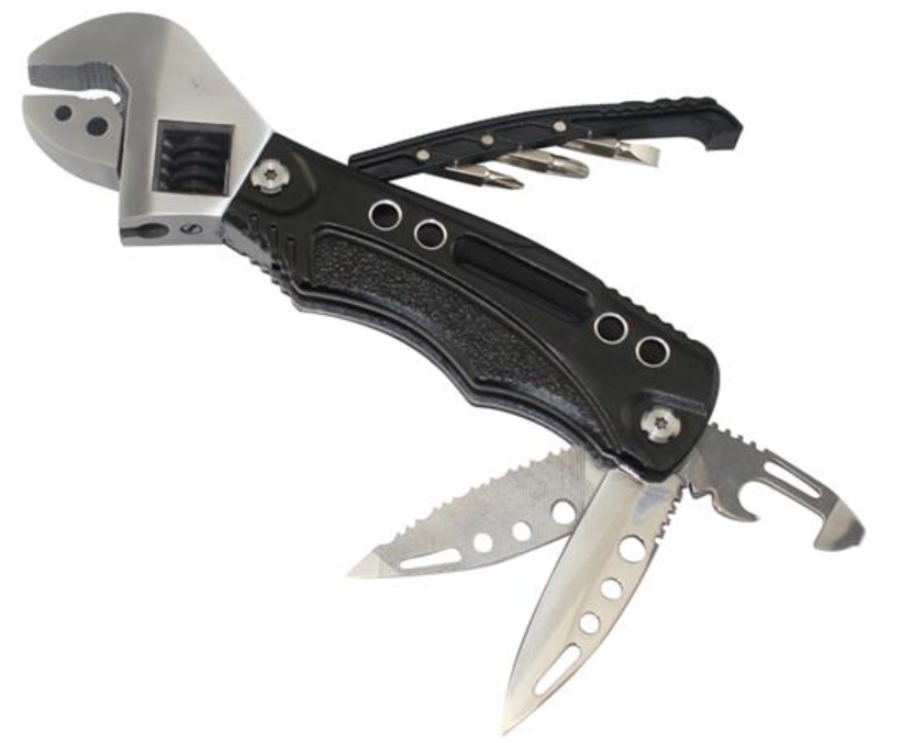 Perico Multi Herramienta 7en 1 Navaja Cuchillo Campismo Taller ACERO INOXIDABLE