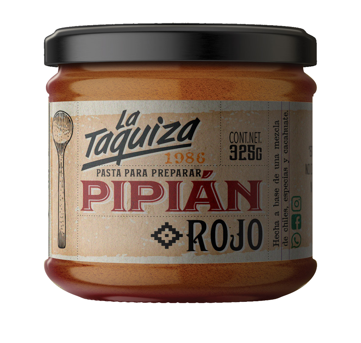 PIPIAN ROJO En Pasta La Taquiza (3 Pzas De 350 G)
